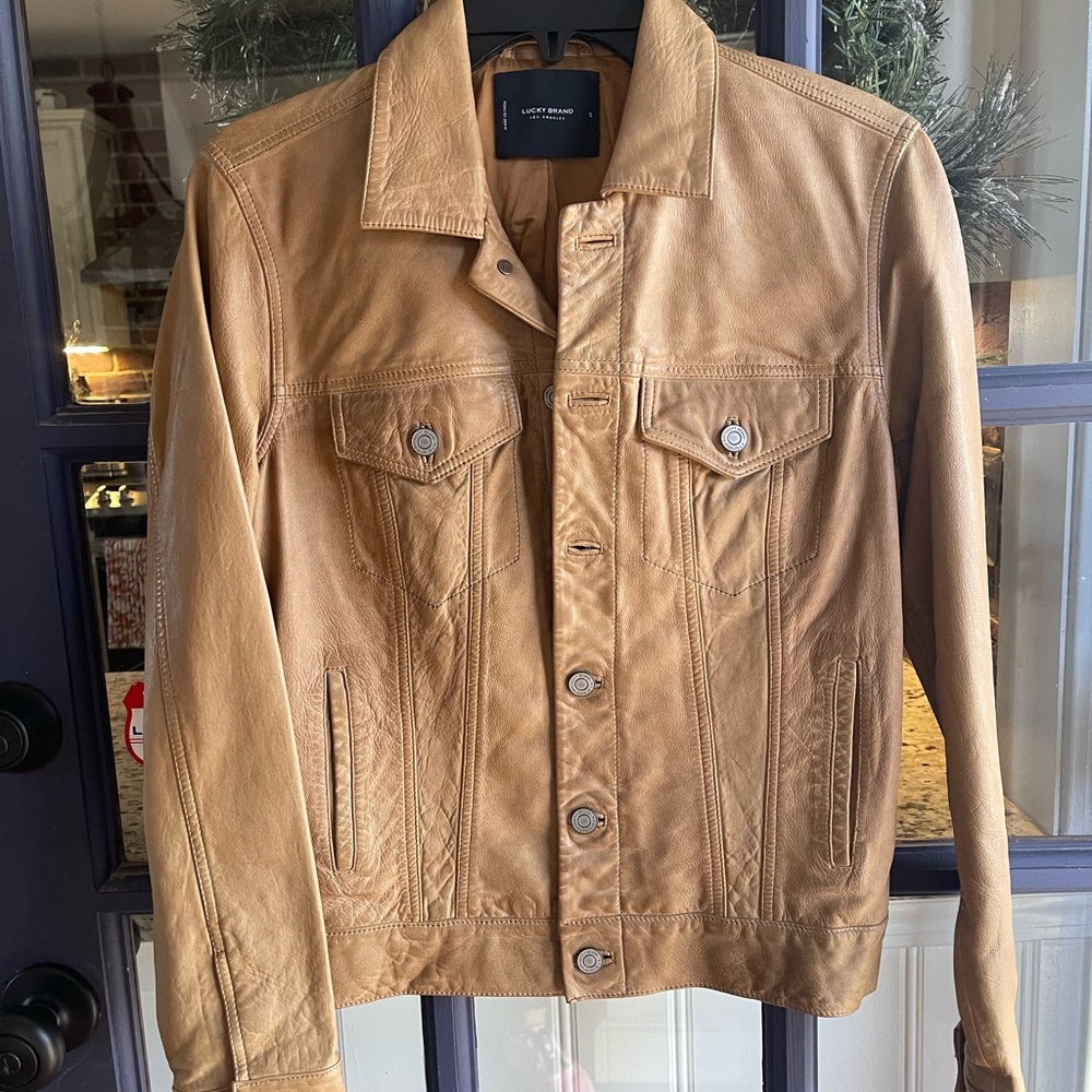 Lucky Brand Woman’s Tan Leather Jacket